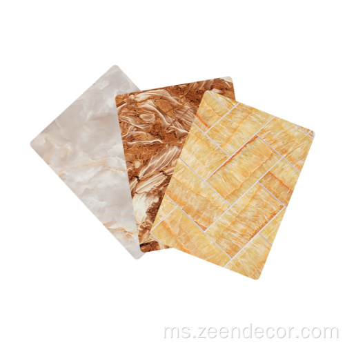 Panel dinding lembaran plastik PVC UV berkilat